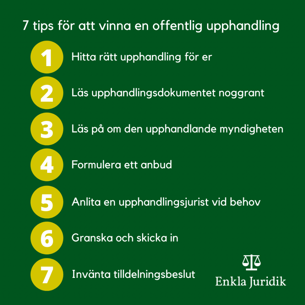 7 tips om offentlig upphandling