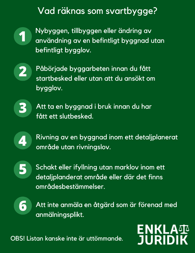 Vad räknas som svartbygge?
